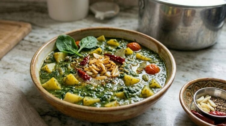 Palak Aloo on Desi Bites