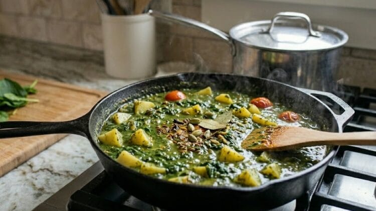 Palak Aloo on Desi Bites
