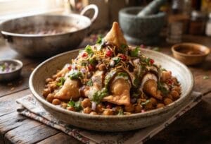 Samosa Chaat on Desi Bites