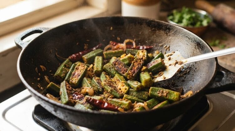 Bhindi Aloo on Desi Bite