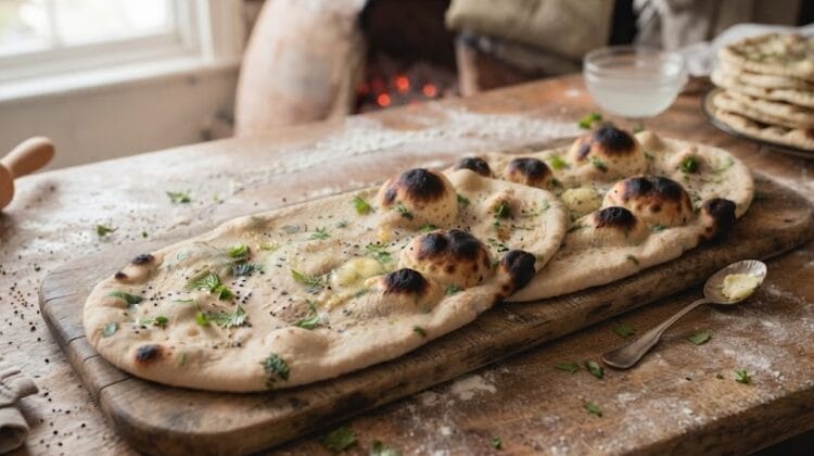 Garlic Naan Recipe on Desi Bites