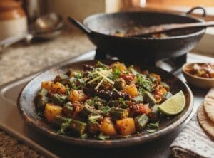 Bhindi Aloo on Desi Bite