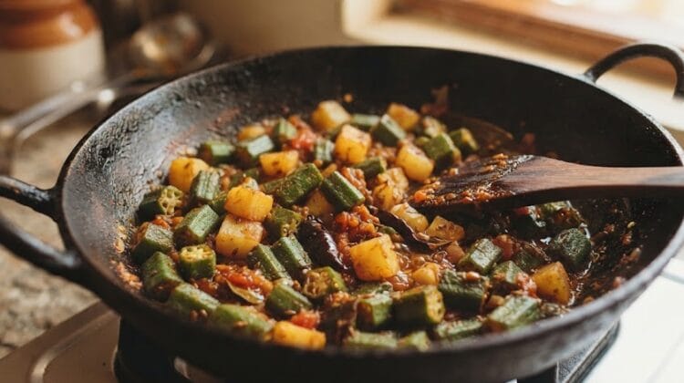 Bhindi Aloo on Desi Bite